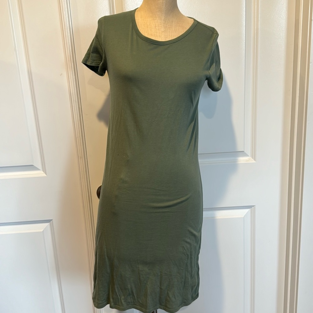 J.Crew Short-Sleeve T-Shirt Dress | Faded Moss | xxs
